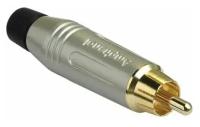 AMPHENOL ACPR-SBK - разъем кабельный, RCA, цвет серый, с черным кольцом