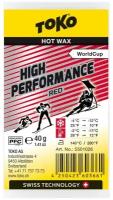 Высокофтористый парафин скольжения твердый TOKO High Performance 40g Red (б/р:б/р)