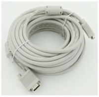 Кабель VGA DB15 (m) - DB15 (m), ферритовый фильтр, 15м, серый [cable15]