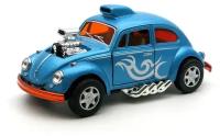 Машинка Volkswagen Beetle Custom Dragracer инерционная металлическая KT5405D коллекционная модель 1:32 подарок мальчику Kinsmart