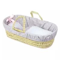 Petitcollin 50 cm doll moses basket (Кроватка для кукол Петитколлин до 50 см серая)