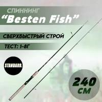 Ультралайт спиннинг 240 см. Тест грамм: 1-8; Сверхбыстрый строй; Серии: BESTEN FISH (штекерный)