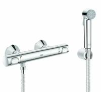 Гигиенический душ с термостатом Grohe Grohtherm 500, металлический шланг, хром