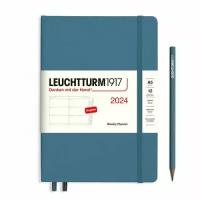 Еженедельник Leuchtturm1917 - 2024г, A5, без расп, синий камень + блокнот A7