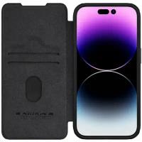 Чехол Nillkin Qin Pro Leather Case для Apple iPhone 15 Pro Black (черный)