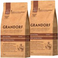 GRANDORF GRAIN FREE DOG ADULT MEDIUM & MAXI DUCK & TURKEY беззерновой для взрослых собак средних и крупных пород с уткой и индейкой (1 + 1 кг)