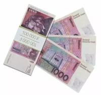 Деньги сувенирные игрушечные купюры номинал 1000 немецких марок