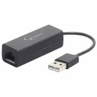 Сетевая карта RJ-45 Gembird NIC-U2 USB2.0 на LAN Ethernet кабель адаптер - чёрный