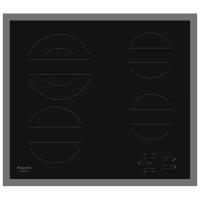 Электрическая варочная панель Hotpoint-Ariston HR 642 X CM, цвет панели черный, цвет рамки серебристый