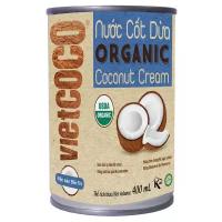 Кокосовые сливки "Organic 89,27%", 22-24% VietCOCO 400 мл