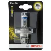 Лампа автомобильная галогенная Bosch Plus 90 1987301077 H4 12V 60/55W P43t-38 3300K 1 шт