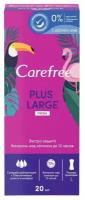 Carefree прокладки ежедневные Plus Large Fresh Scent, 3 капли, 20шт.(в коробке 15 уп)