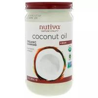 Масло кокосовое Nutiva нерафинированное, стеклянная банка