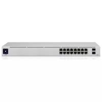 Коммутатор UniFi Switch 16 PoE [USW-16-POE-EU] Ubiquiti PoE-коммутатор в стойку, 16х 1G RJ45, 2х SFP, раздача 42 Вт