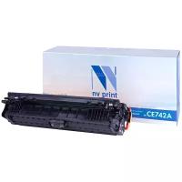 Картридж NV Print CE742A для HP, 7300 стр, желтый