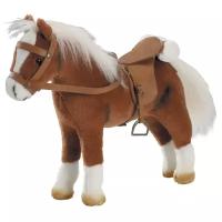 Коричневая лошадь с седлом и уздечкой 40 см