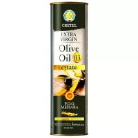 Оливковое масло нерафинированное высшего качества Extra Virgin Cretel P.D.O. Messara, премиум, кислотность 0,3-0,6, ж/б, 1 литр, Греция