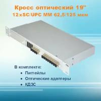 Кросс оптический стоечный СКРУ-1U19-A12/24-SC-MM62 (укомплектованный)