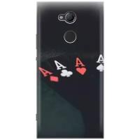 Силиконовый чехол на Sony Xperia XA2 ultra, Сони Иксперия ХА2 Ультра с эффектом блеска "Флеш-рояль"