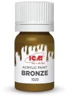 ICM Краска акриловая, Бронза (Bronze), Металлик, 12 мл, C1020
