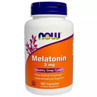 Капсулы NOW Melatonin 3 мг, 180 шт