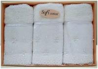 Набор полотенец для ванной в подарочной упаковке 32х50 3 шт. Soft Cotton SELEN хлопковая махра