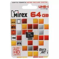 Карта памяти 64Gb - Mirex - Micro Secure Digital XC Class 10