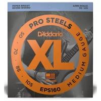 D'ADDARIO EPS160 ProSteels Комплект струн для бас-гитары, Medium, 50-105, Long Scale