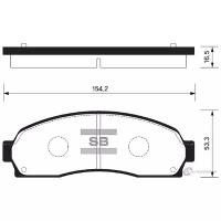 Колодки тормозные SANGSIN SP1369 1шт