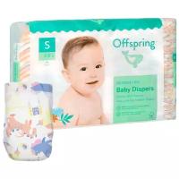 Offspring подгузники S 3-6 кг 48 шт. расцветка Единороги