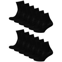Носки STATUS 12 пар, размер 22-24, черный