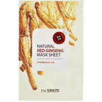 Маска на тканевой основе, 21 мл, Natural Red Ginseng Mask Sheet, THE SAEM, 8806164158999