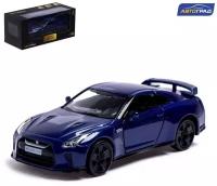 Машина металлическая NISSAN GT-R (R35), 1:32, открываются двери, инерция, цвет синий