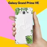 Силиконовый чехол на Samsung Galaxy Grand Prime VE Надпись в пальмах / для Самсунг Галакси Гранд Прайм ВЕ Дуос