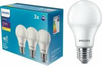 ESSLEDBulb 9W E27 3000K Экопак1X3лампы PHILIPS - LED лампа