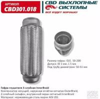 Гофра глушителя 50 x 200 3х-слойная Innerbraid