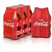 Газированный напиток Coca-Cola Classic, 1.5 л, пластиковая бутылка, 6 шт