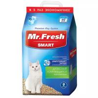 Комкующийся наполнитель Mr. Fresh Древесный для длинношерстных кошек 9 л