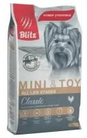 Корм для собак мелких пород сухой BLITZ ADULT MINI&TOY, 0,5кг