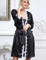 Халат 8733 Julia MiaMia (nero черный L/XL)