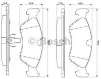 Колодки дисковые передние для opel kadett 1.8/2.0 gsi 89-91/vectra a/b 1.4-2.0di 88-02 Bosch 0986491900