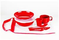 Набор пластиковой, многоразовой посуды SOLARIS на 1 персону «Командировочный»
