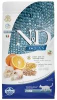 Farmina N&D Low Grain Cat Ocean Godfish&Orang Adult корм для взрослых кошек Рыба и апельсин, 1,5 кг