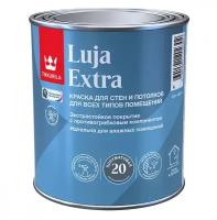 Краска для стен и потолков, Tikkurila Luja Extra, полуматовая, база А, белая, 0,9 л