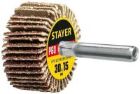 STAYER Круг шлифовальный лепестковый, на шпильке, P60, 30x15 мм 36606-060