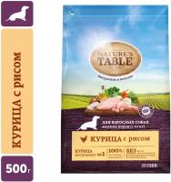 Сухой корм для собак Nature's Table курица, с рисом 1 уп. х 1 шт. х 500 г