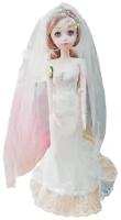 Кукла Невеста в белом свадебном платье шарнирная 60 см