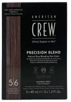 AMERICAN CREW Precision Blend, Камуфляж для седых волос, Средний пепельный 5/6, 3*40мл