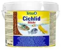 Корм основной для всех видов цихлид и других крупных декоративных рыб Tetra Cichlid Sticks 10л
