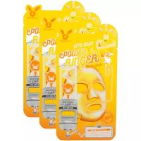 Elizavecca Тканевая маска Vita Deep Power Ringer Mask Pack, 23 мл, 3 шт